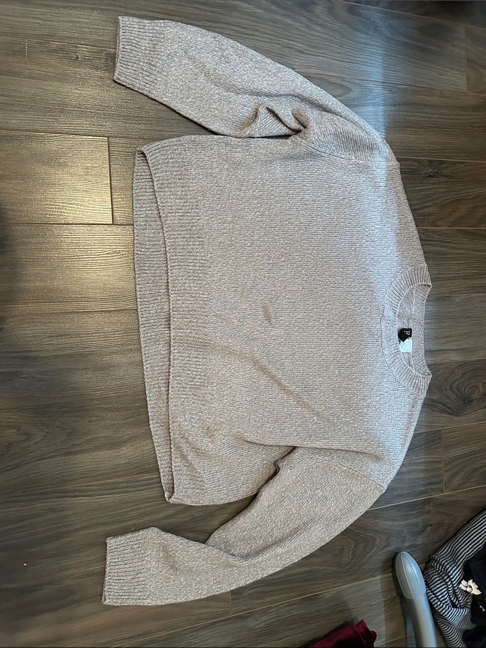 Cozy Crewneck Sweater in Light Grey - Women's Pullover